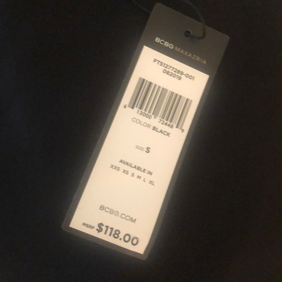 NWT BCBGMAXAZRIA Black Tie-Back Cami - Picture 6 of 7